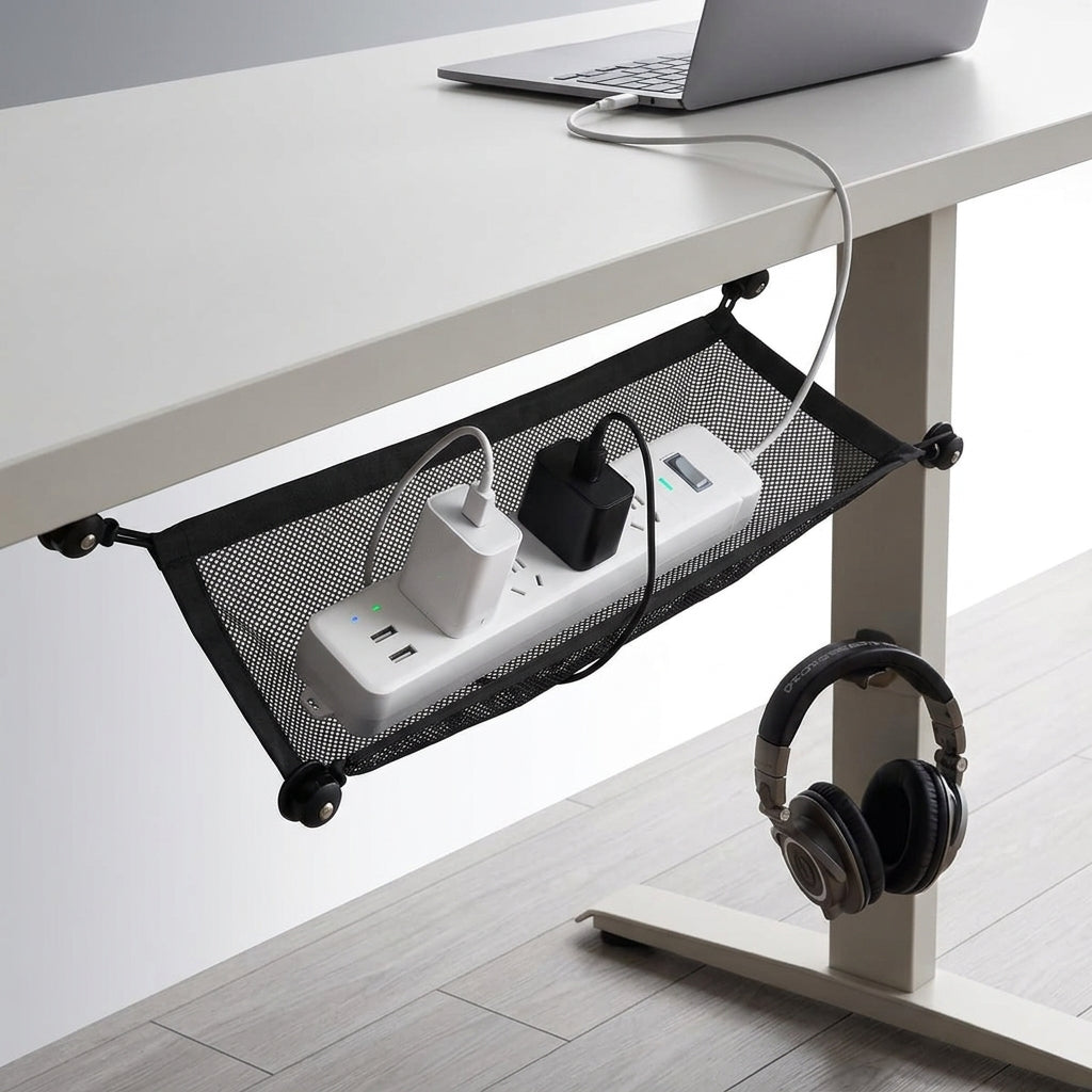 Serplex® Under Table Organizer Mesh Net Desk Cable Management