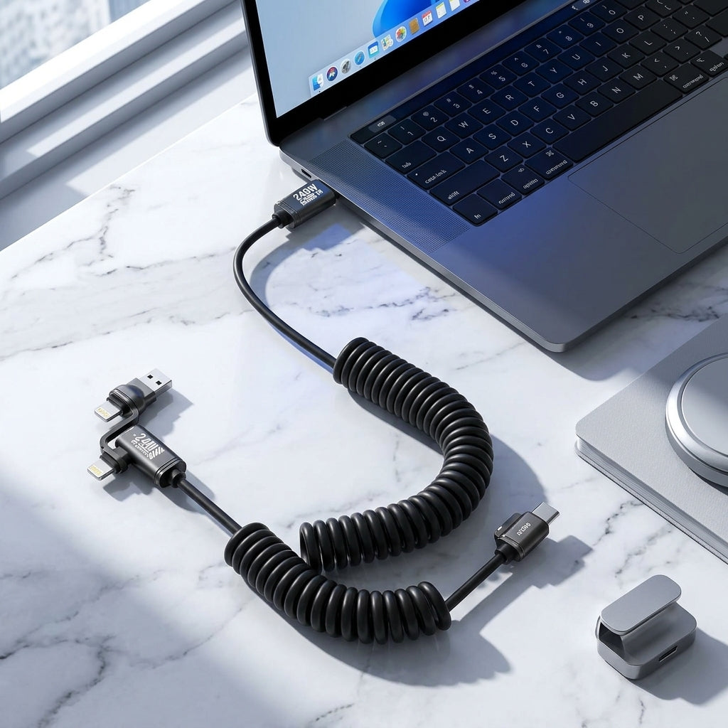 Verilux® 4-in-1 USB to Type C Fast Charging Cable