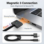 Verilux® 2M 140W USB-C to Magnetic 3 Charging Cable for MacBook