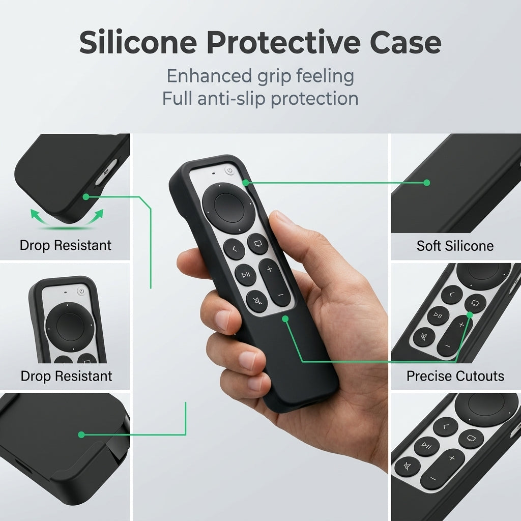 ZORBES® Apple TV 4K Wall Mount Holder with Silicone Remote Case