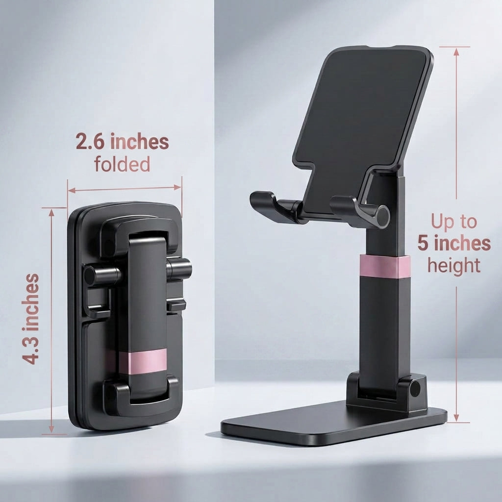 ZORBES® Folding Compact Desk Phone Stand with Adjustable Height