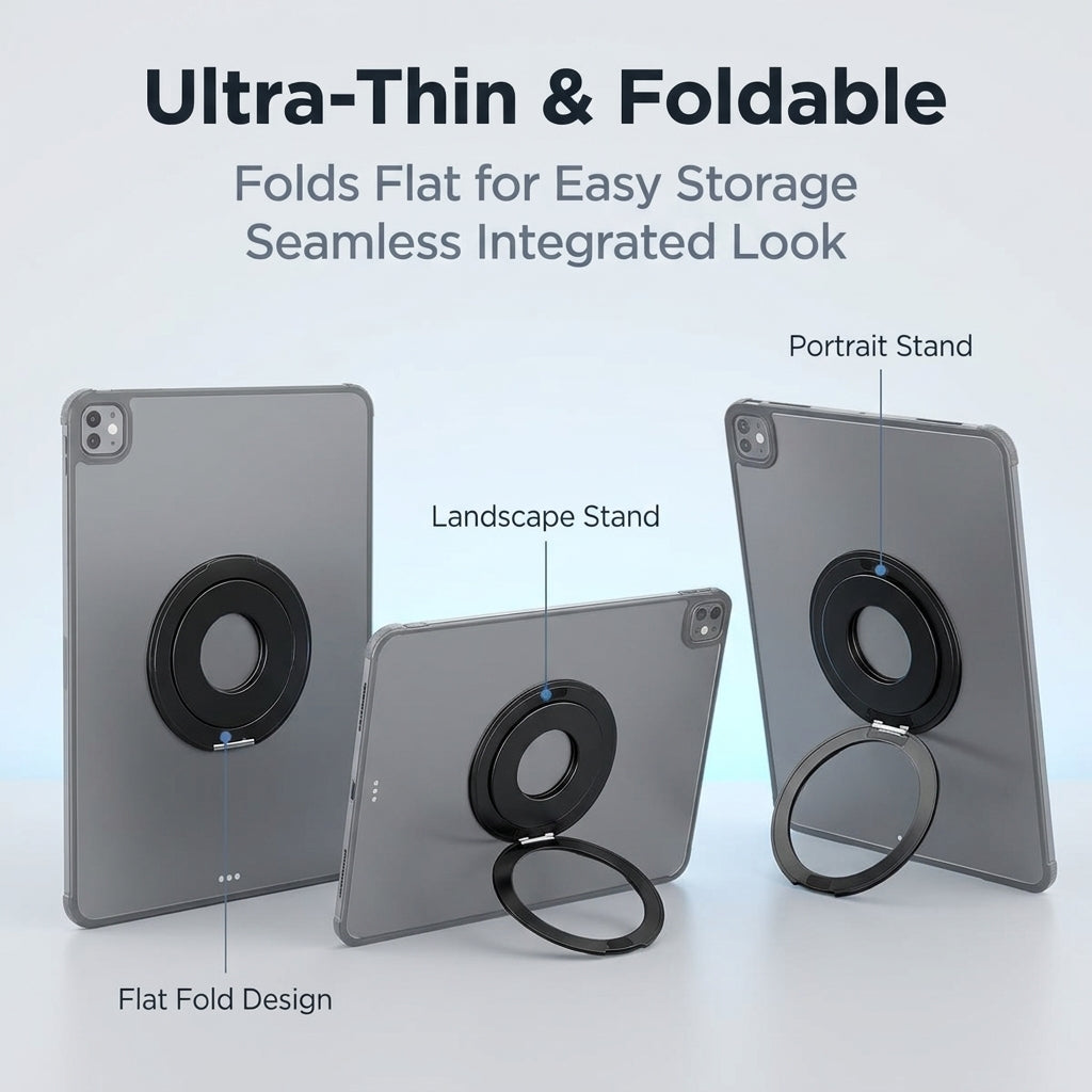 ZORBES® 360° Rotatable Tablet Ring Grip and Foldable Stand