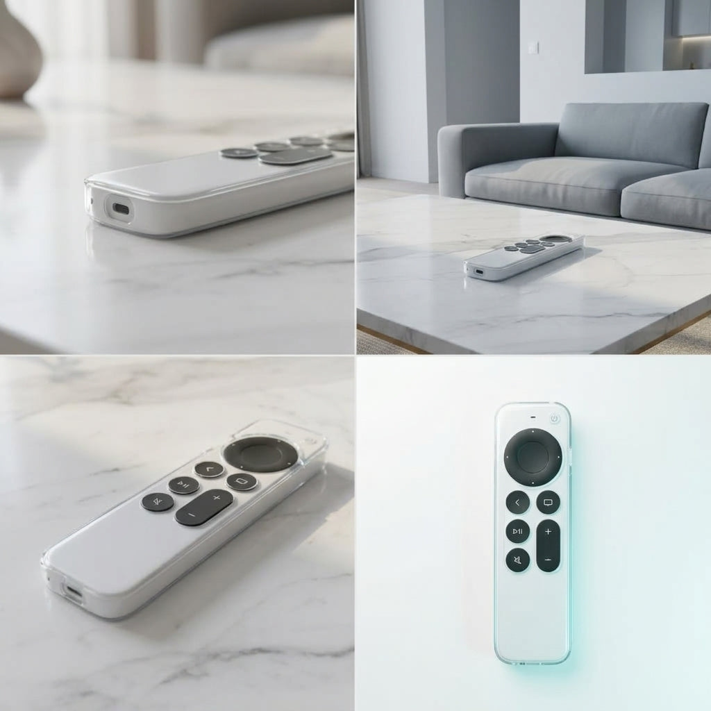 ZORBES® Siri Remote Cover Clear TPU Skin Compatible with TV 4K