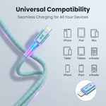 Verilux® PD 30W USB-C to Lightning Cable with Breathing Light