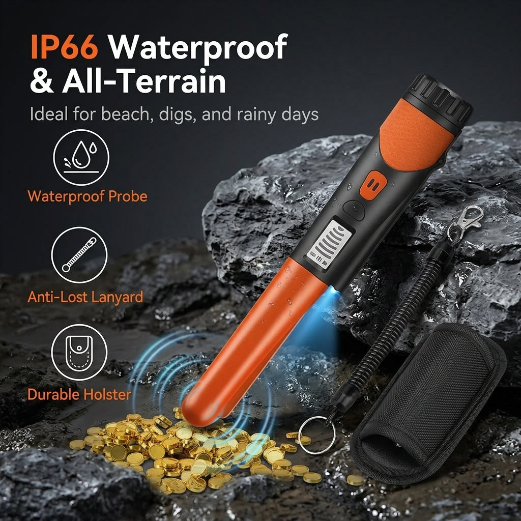 Serplex® Handheld Metal Detector with LCD Screen & 360° Probe