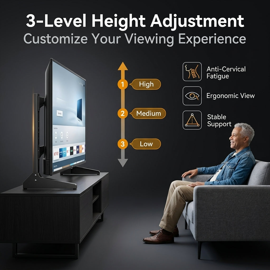 ZORBES® Universal Table Top TV Stand with Height Adjustment
