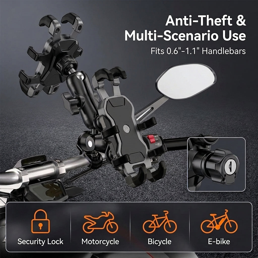ZORBES® Motorcycle Phone Mount with Dual Vibration Dampener