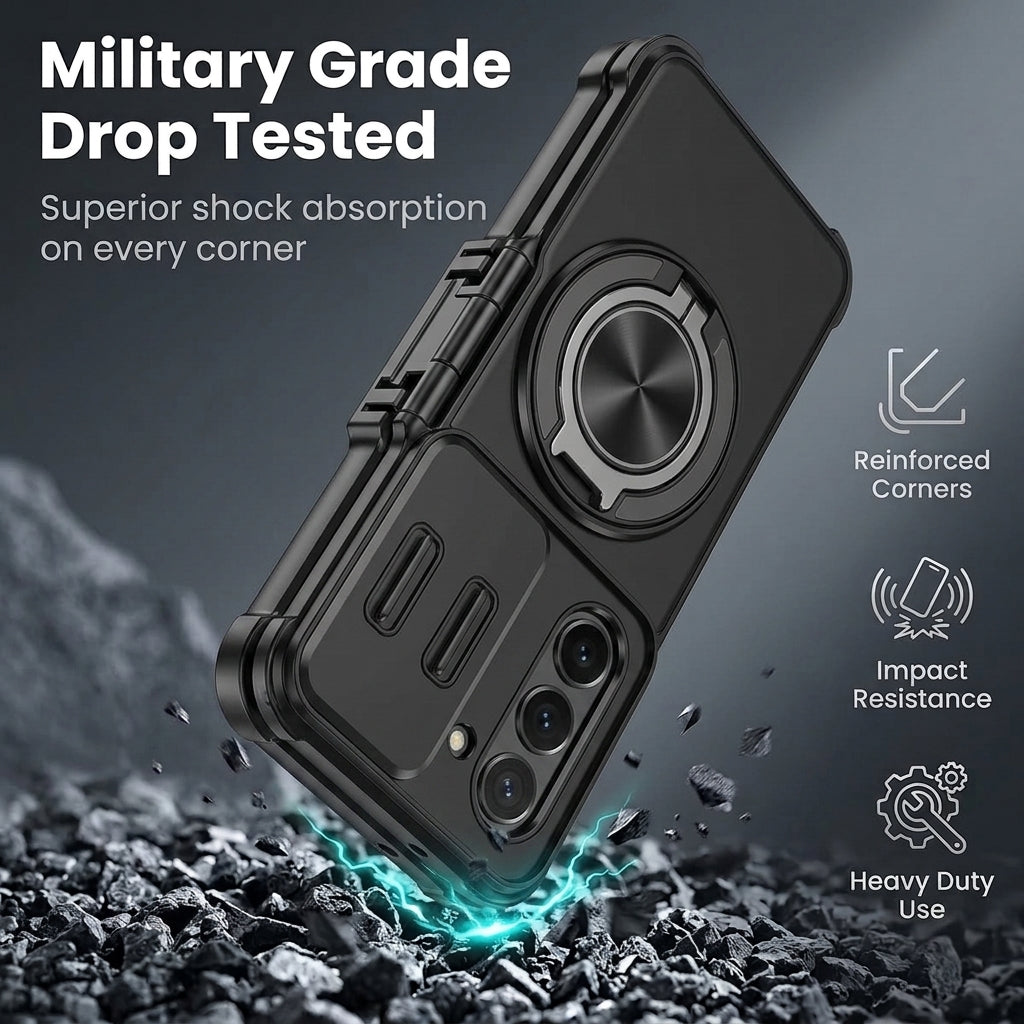 ZORBES® Case for Galaxy S26 with Magnetic Desk Ring and Lens Guard
