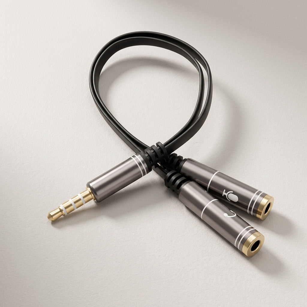 ZORBES® 3.5mm Headphone Mic Y Splitter Cable Male to 2 Female