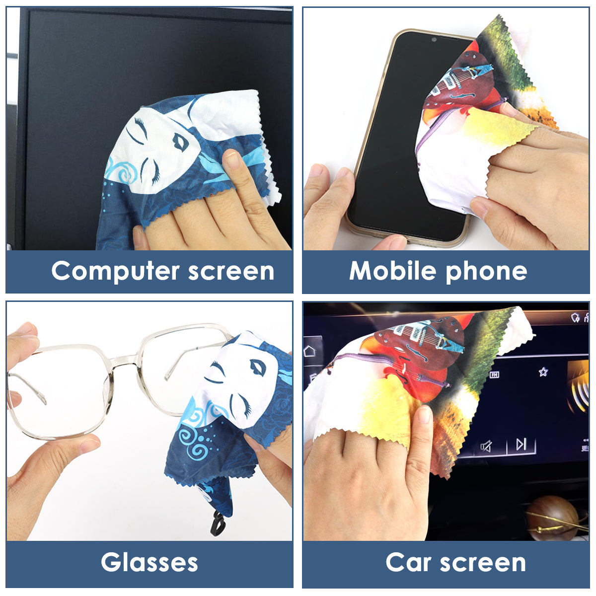 ZORBES® 2 PCS Glasses Cleaning Cloth