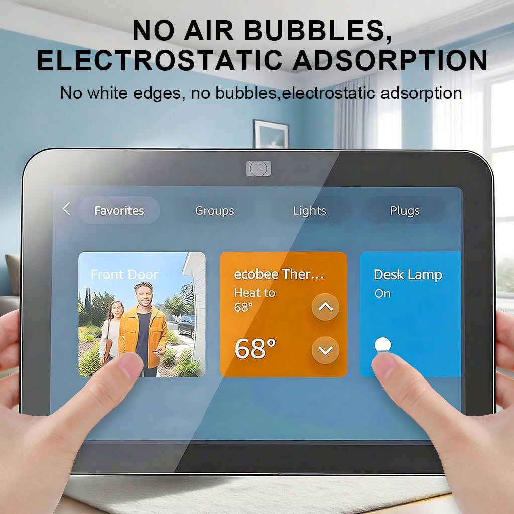 ZORBES® Compatible with Echo Show 8, Touchscreen Smart Speaker HD Screen Protector, Anti-scratch Tempered Glass, Bubble Free Anti-glare Screen Protectors, Pack of 3