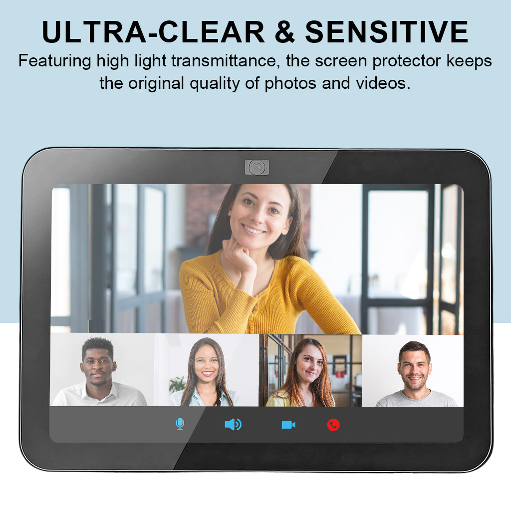 ZORBES® Compatible with Echo Show 8, Touchscreen Smart Speaker HD Screen Protector, Anti-scratch Tempered Glass, Bubble Free Anti-glare Screen Protectors, Pack of 3