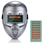 Serplex® Auto Darkening Welding Helmet with Flip-Up Design, Ventilated Full Face Protective Welding Mask with UV/IR Protection + 10 Replacement Lenses for MIG, TIG, Arc Welding & Metal Cutting