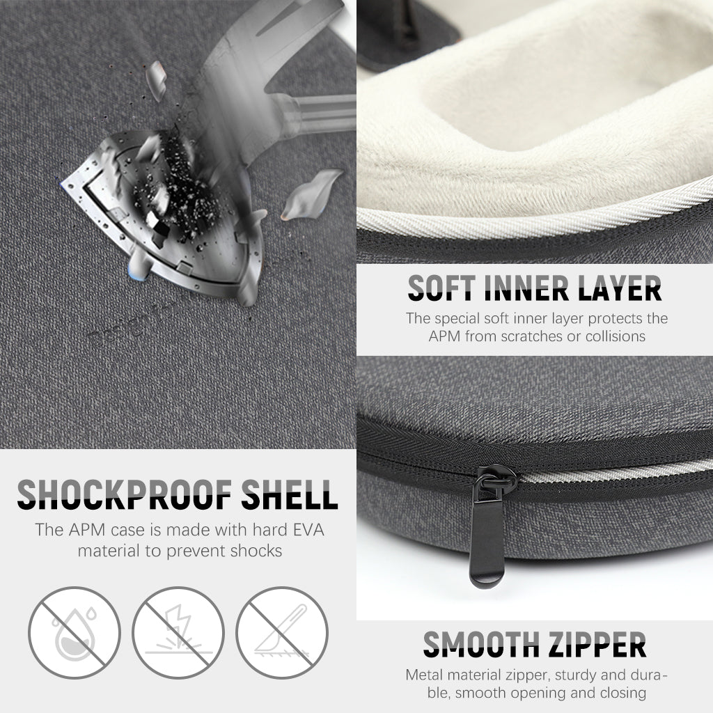 ZORBES® Travel Case for Airpods Max, Fashion Travel EVA Hard Shell Protective Headset Bag with Handle Soft Plush Lining Smart Music Headphones Case