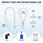 ZORBES® Phone Lanyard for Phone Case, Sparkling Cell Phone Wrist Strap for All Phone Case,Universal Phone Neck Strap and Wrist Strap