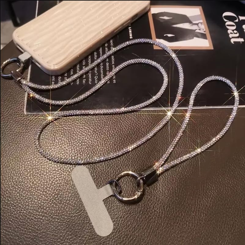 ZORBES® Phone Lanyard for Phone Case, Sparkling Cell Phone Wrist Strap for All Phone Case,Universal Phone Neck Strap and Wrist Strap