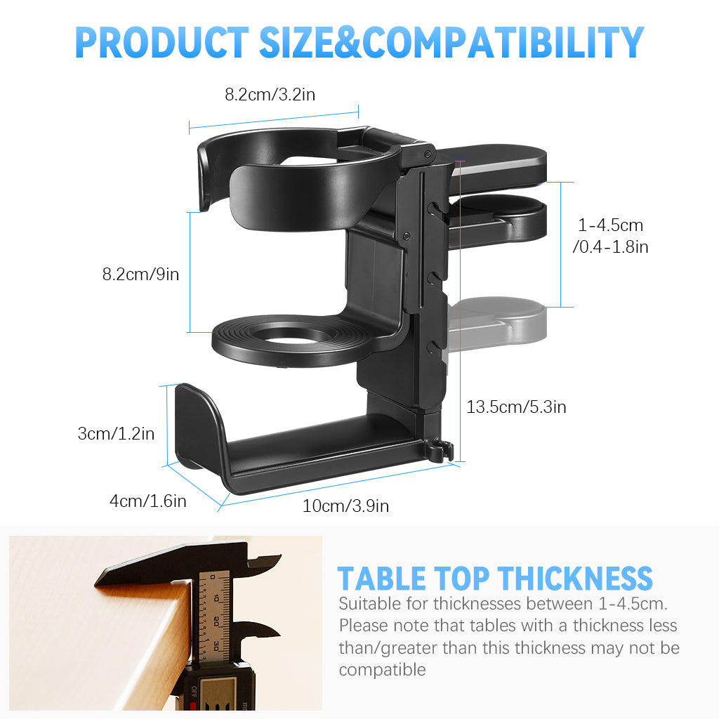 ZORBES® KDD 2 in 1 Headphone Hanger with Desk Cup Holder