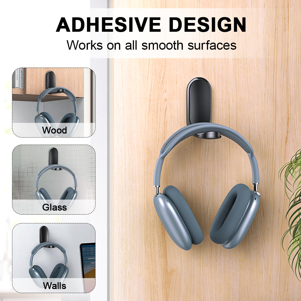 ZORBES® Headphone Stand for Desk, Foldable Sticky Headset Stand Holder