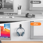 ZORBES® Headphone Stand for Desk, Foldable Sticky Headset Stand Holder