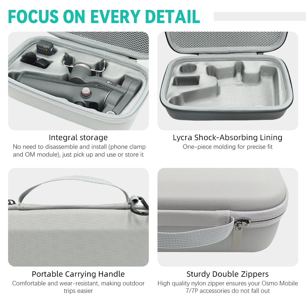 ZORBES® Mobile 7P Case, Portable Storage OM 7 Pro