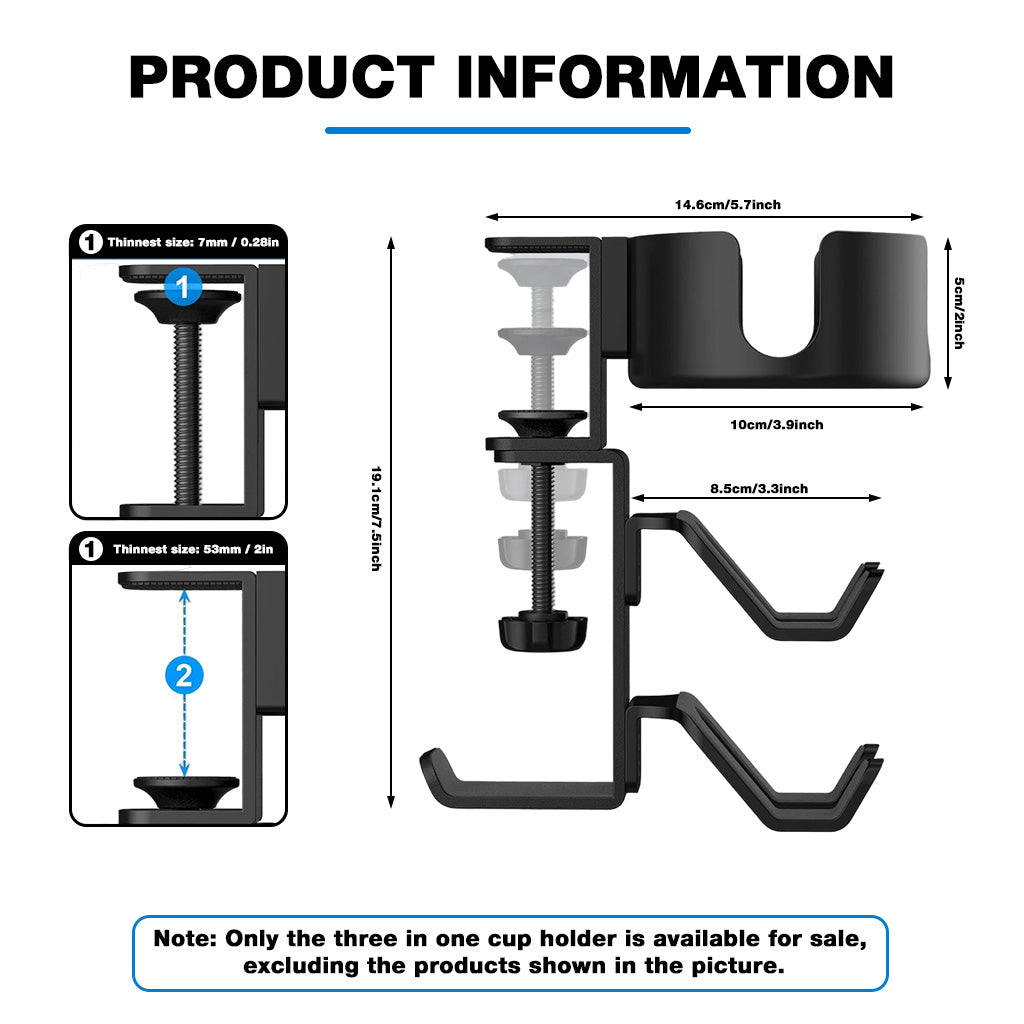 ZORBES® 360° Rotating Controller Headphone Holder