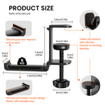 ZORBES® 1PCS Headphone Stand Hanger Holder, Foldable Aluminum Desk Headphone