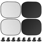 ZORBES® Car Sun Shields Sun Shade for Window, Car Driver's Window Sun Shields Suction Cup Detachable Sun Blackout UV Protection Window Shield, Pack of 4Pcs, 17.72x14.57 inches