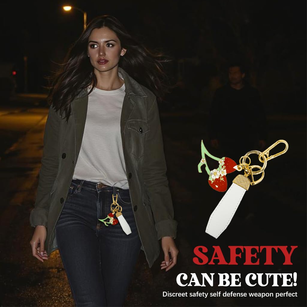 ZORBES® Keychain Safety for Women Self Defense Strawberry Key Chain Accessories