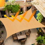 ZORBES® Malla Sombra 2x3m para Exteriores, Lona Solar de Alta Densidad con Protección UV, Toldo Vela Transpirable y Reforzado con Cuerda de 10M para Patio, Jardín, Piscina y Actividades al Aire Libre