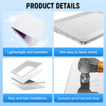 ZORBES® Laptop Case for MacBook Air 13.6 inch 4 in 1 Accessories Kit with Keyboard Cover, Lens Privacy Shield, USB C Adapter Sleek Transparent Laptop Case for MacBook Air 13.6 inch A3113 M3/ A2681 M2