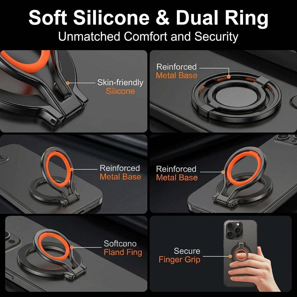 ZORBES® Magnetic Phone Ring Holder & Stand for iPhone 17 16 15 14