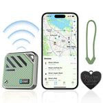 Verilux® Magnetic Item Finder with Loop Hole Bluetooth Tracker Compatible with"Find My" App Key Finder Luggage Tracker Dog Tracker People Location Tracker for Kids, Elders, No Battery Inside, Green