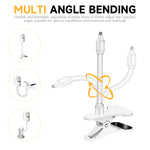 ZORBES® 9.8 inches Flexible Baby Monitor Clip Camera Mount 1/4" Threaded Hole, Flexible Gooseneck Baby Monitor Mount Stand Compatible with Infant Optics DXR-8 and DXR-8 PRO Video Baby Monitor Camera