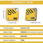 Verilux® Magnetic Item Finder with Loop Hole Bluetooth Tracker Compatible with Find My App Key Finder Luggage Tracker Dog Tracker People Location Tracker for Kids, Elders, Yellow