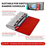 ZORBES® Compatible with Switch Felt Storage Bag with 5 Game Card Slots Carry Bag for Switch Game Console Anti-scratch Protective Travel Accessory Bag for Switch, Grey, 22.5x12x3.5cm