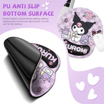 ZORBES® Mouse Pad, Ergonomic Mouse Pad with Comfortable Gel Wrist Rest Support and Lycra Cloth, Cute Cartoon Kuromi Print Office Non-Slip PU Base for Easy Typing Pain Relief, Durable&Washable, 22x24cm