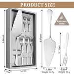 ZORBES® Juego de Cuchillos de Corte de Pastel de Acero Inoxidable, Set de Cuchillo para Pastel de Boda, Set de Acero Inoxidable para Servir Pastel de Boda Cumpleaños Fiestas y Eventos