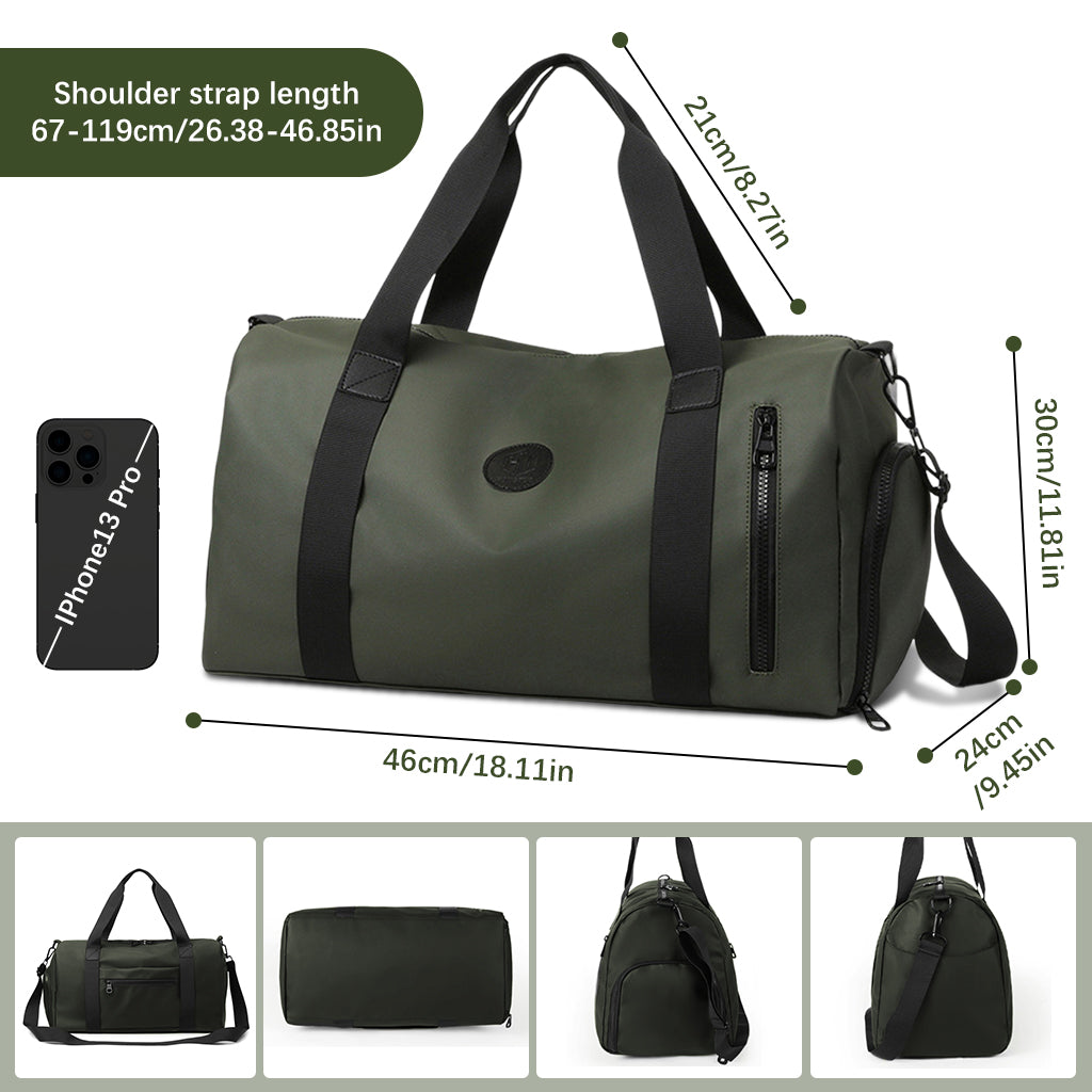 ZORBES® Bolsa de gimnasio para hombres y mujeres con compartimento para zapatos y artículos húmedos - Bolsa de lona para viajes, deportes, fitness y entrenamiento