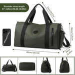 ZORBES® Bolsa de gimnasio para hombres y mujeres con compartimento para zapatos y artículos húmedos - Bolsa de lona para viajes, deportes, fitness y entrenamiento