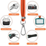 ZORBES® Phone Neck Strap and Wrist Strap Adjustable Nylon Phone Sling Strap with Attachment Insert Quick Release Phone Strap Phone Shoulder Strap Universal Phone Strap Lanyard, Orange