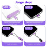 ZORBES® Phone Neck Strap and Wrist Strap Adjustable Nylon Phone Sling Strap with Attachment Insert Quick Release Phone Strap Phone Shoulder Strap Universal Phone Strap Lanyard, Purple