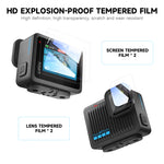 ZORBES® For GoPro Hero 4K Silicone Case Cover, Silicone Camera Shield & HD Tempered Glass Lens Screen Protectors for Gopro Hero 4K Camera ,Anti-scratch Silicone Case Covers Hero 4K Accessories Kit