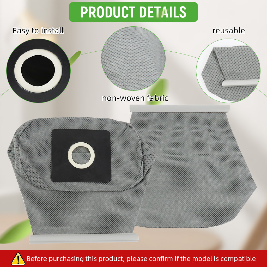 Verilux® Spare Dust Bag for Philips/Electrolux Vacuum Cleaner 11x10cm Non Woven Fabric Dust Bag Reuseable Washable Universal Replacement Dust Bag for Vacuum Cleaner