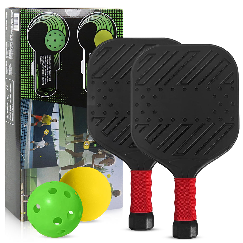 ZORBES® Juego de Palas de Ping Pong, Kit Raquetas de Ping Pong Kit 2 de con 2 Pelotas de Raqueta, Raqueta de Tenis de Mesa para Casa, Colegio y Club Deportivo Jugar en Interiores or Exteriores