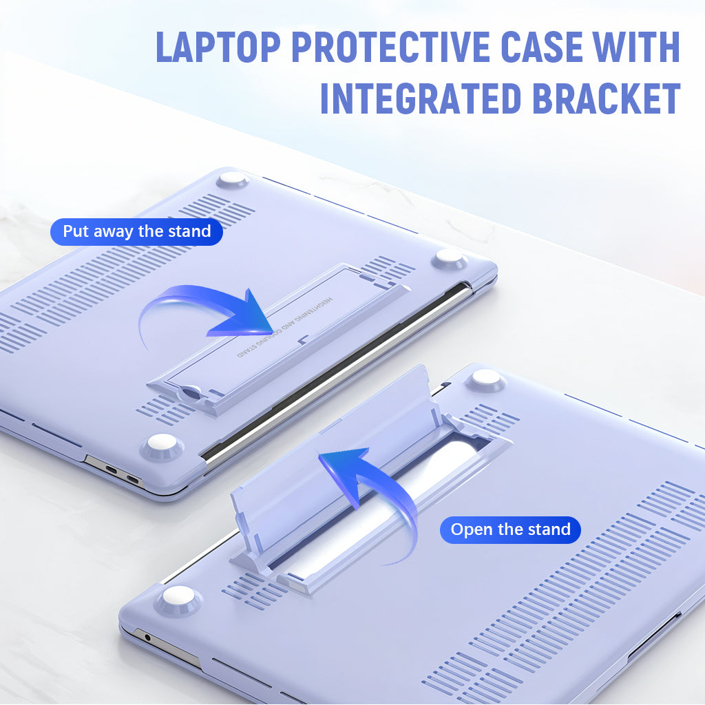 ZORBES® Laptop Case for MacBook Air 13.6 inch Sleek Purple Matte Laptop Case with Riser Stand Universal Laptop Case for MacBook Air 13.6 inch A3113 M3/ A2681 M2