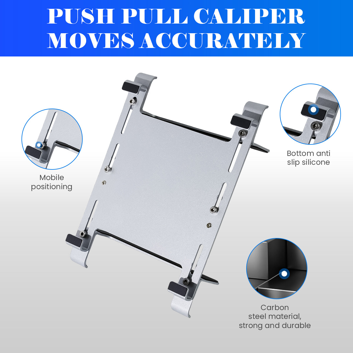 Verilux® Laptop Tablet Stand Multi Devices Desk Holder Organizer Stand Rugged Stainless Steel Desk Organizer Adjustable Spacing Design Utility Desk Stand for Laptop, Tablet, Phone, E-Reader