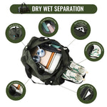 ZORBES® Bolsa de gimnasio para hombres y mujeres con compartimento para zapatos y artículos húmedos - Bolsa de lona para viajes, deportes, fitness y entrenamiento