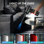 ZORBES® Electric Dust Blower, Wireless Air Duster Car Vacuum Cleaner, 2 in 1 Electric Air Blower with LCD Digital Display, 120W USB Cordless Air Blower with LED and Interchangeable Nozzles for Home, Computer