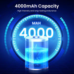 ZORBES® Electric Compressed Air Duster, 16000PA USB Rechargeable Handheld Cordless Air Duster, 120W 36000RPM Wireless Vacuum Cleaner, 2 IN 1 Keyboard Vacuum Cleaner Air Blower Dust Cleaner with Multi Nozzles