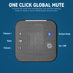 Verilux® USB Conference Speaker Noise Reduction Speakerphone with Mute Button, 360° Voice Pickup, Meeting Speakerphone Conference Mic and Speaker, Adjustable Volume, USB Plug and Go